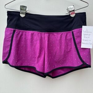 LULULEMON Run Times Short Reflective Night Fall Ultra Violet Silver